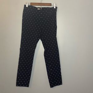 Black and white polka dot dress pants